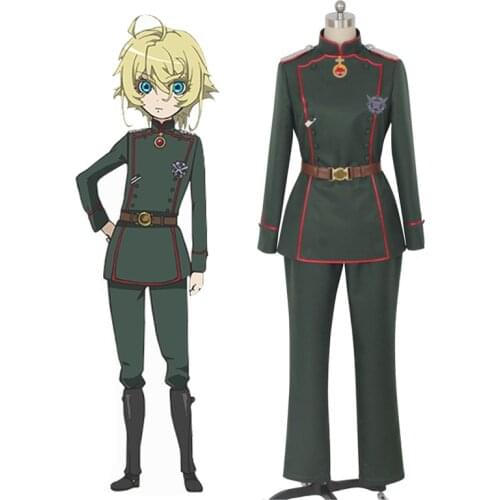 The Saga of Tanya the Evil Youjo Senki Tanya von Degurechaff Soldier Military Uniform Outfit Anime Manga Cosplay Costume A018