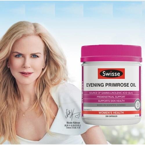 Australia Swisse Evening Primrose Oil EPO GLA Support Women Healthy Menstrual Cycle Help with Premenstrual Syndrome PMS Symptoms