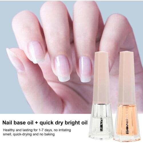 OYAFUN 10g Nail Polish Quick-drying Easy Removal Transparent Base Coat Polish Glue for Home Use