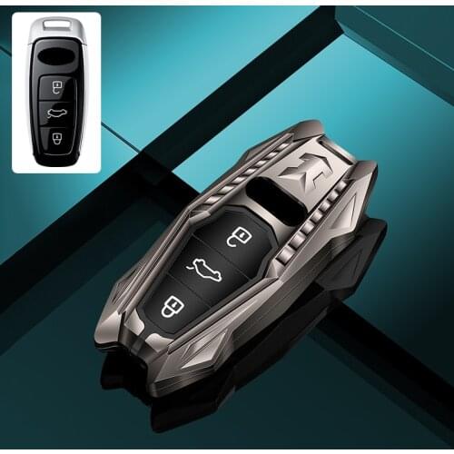 Zinc alloy+silicone Car Remote key case key Cover For Audi A6 C8 A7 A8 Q8 2018 2019 2020 2021 Car Styling Car Accessories