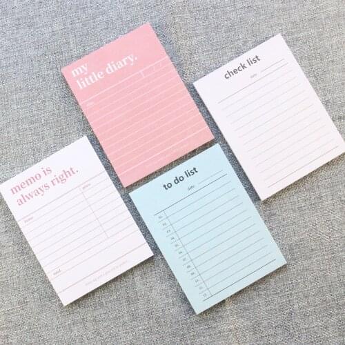 Domikee vintage classic office school portable planner notepad colored student pocket list daily planner memo pad stationery