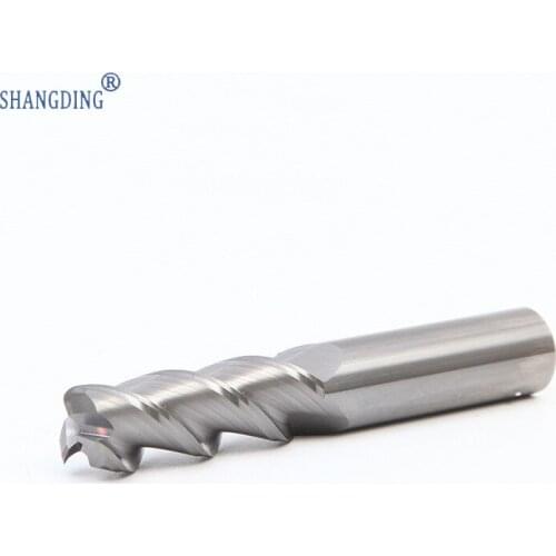 HRC 50 Alloy Processing Aluminium High Light Round Nose Milling Cutter 3 Blade