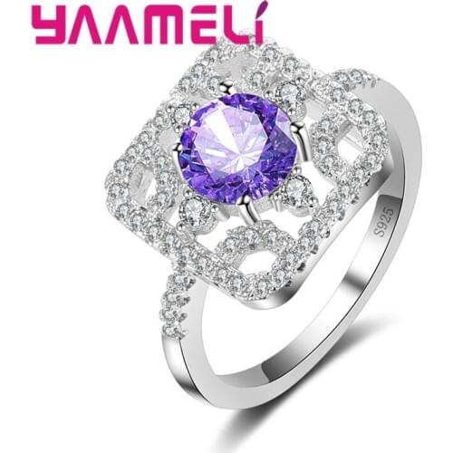 Irregular Pattern Square Shape Hollow Style 925 Sterling Silver Ring Summer Hot Sports Casual Embellishment Multicolor