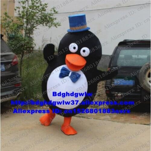 Penguin With Hat Penuins Mascot Costume Adult Cartoon Character Outfit Suit Opening Session Internal Anniversary zx2875