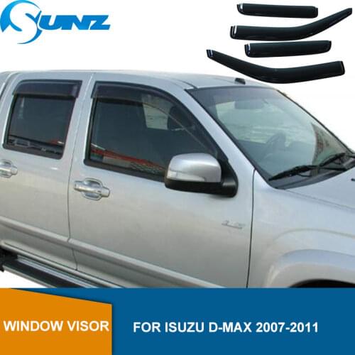 Side Window Deflectors For Isuzu D-max Dmax 2007 2008 2009 2010 2011 Abs Black Window Shield Sun Rain Deflector Guards SUNZ