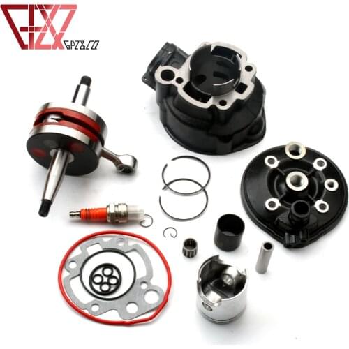 90cc 49mm Big Bore Cylinder Kit & Racing Crankshaft For Generic 50 Trigger X-Enduro SM 50cc AM6 2-Stroke Engine