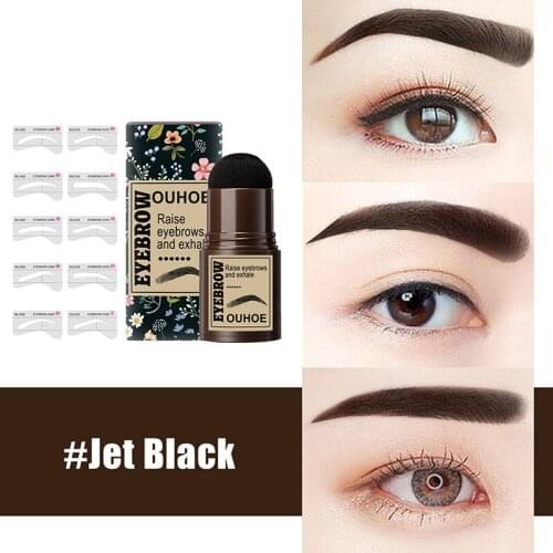 Eyebrow Stamp Shaping Kit Eyebrow Stencils Waterproof Long Stick Shape Stamp Brow Lasting Natural Contouring Makeup Kit TSLM1