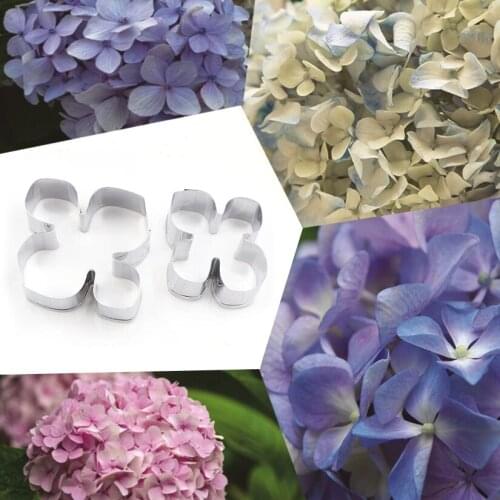 Wholesale 10 Sets(2 pcs/set) Hydrangea Petals Cutter Sets Stainless Steel Cookie Fondant Cake Decorating Tools