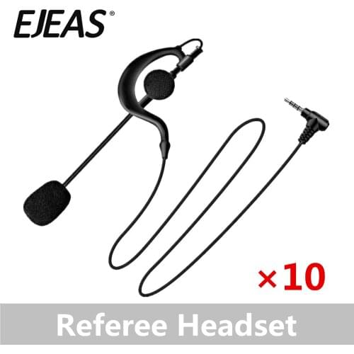 10 Packs EJEAS Microphone Ear Hanging Headphones Football Match Referee Microphone Headphones Motorcycle Intercom Headsets