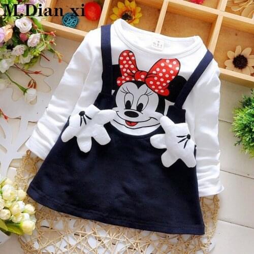 New Arrive 2017 Baby Grils Dress Long Sleeve Braces Cotton Cute Mini Above Knee Princess Casual girl dress