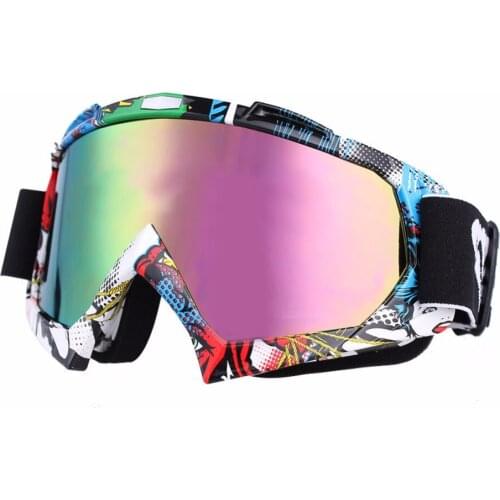 Motorcycle Motocross Goggles Glasses for Helmet Racing Dirt Bike MJ 16 Goggles Clear Tinted Lens Off Road Adjustable #84030