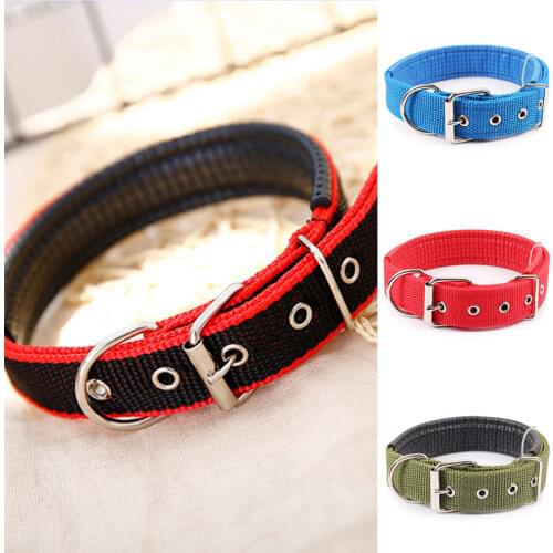 Dog Collar Nylon Webbing Pet Neck Strap Adjustable Belt For Small Medium Large Dogs Puppy Teddy Keji Pitbull Bulldog Pets Supply