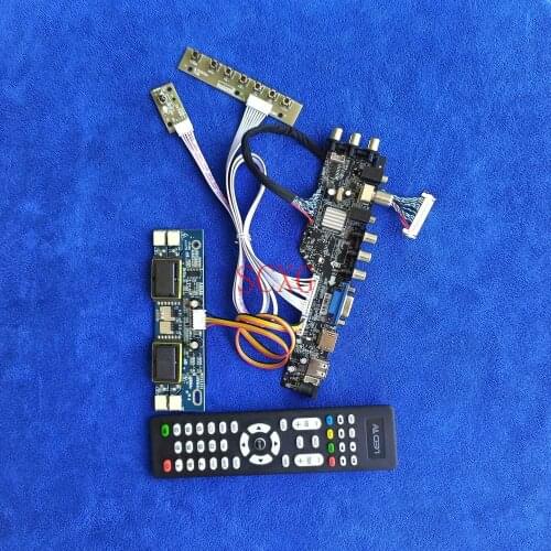 Fit CLAA190EA03/CLAA190EA05/FLC48SXC8V DVB Digital Controller Board HDMI-compatible USB AV VGA LVDS 30 Pin KIT 1280*1024 4-CCFL
