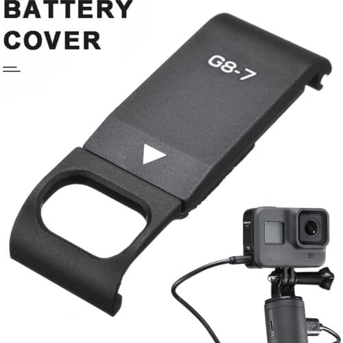Pohiks 1pc Type-C Charging Port Battery Lid Black ABS Plastic Removable Battery Cover For GoPro Hero 8 Motion Camera Accessories