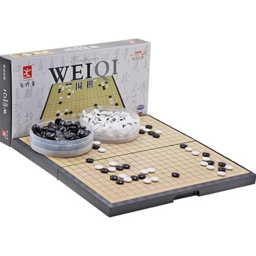 Portable Folding Magnetic Go Game Set Board Games Weiqi Chinese Chess Gobang Game Set for Adult Children Puzzle Chess Gift