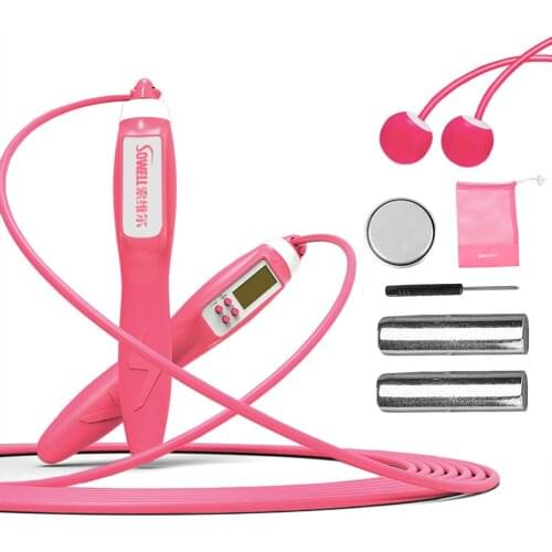 9.8ft Adjustable Skipping Rope with Smart Counter Children Adults Jumping Rope Rope Cordless Jump for Training Fitness Slimming