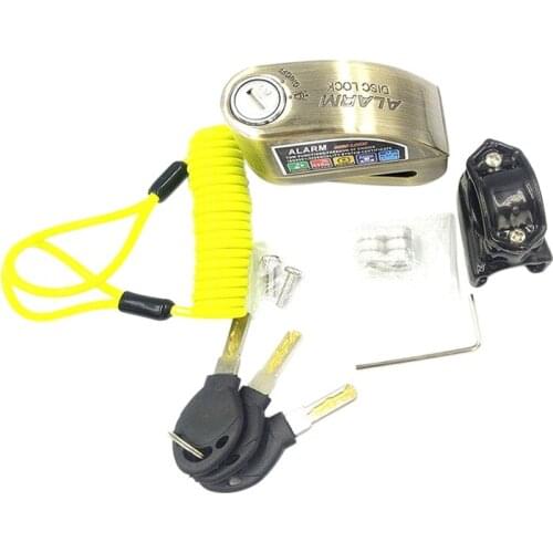 Alarm Lock Waterproof Motorcycle Alarm Lock Bike Lock Security Anti-Theft Lock Moto Disc Brake Ock Auto Parts