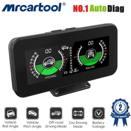 MR CARTOOL M50 GPS Smart Inclinometer Digital Dispaly Car Tilt Pitch Angle Protractor Multifunction HUD Intelligent Slope Meter