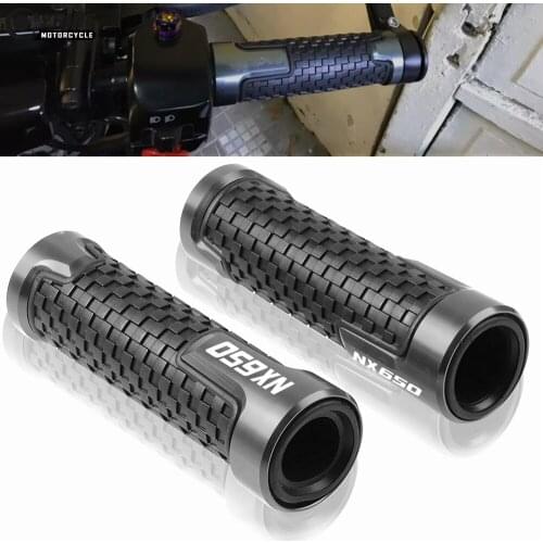 Universal 22mm Motorcycle Hand Grips Accessories CNC Aluminum Handle Bar Handlebar Hand Grip For Honda NX650 J-X Dominator
