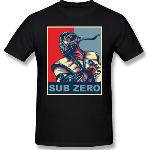 Mortal Kombat Sub Zero Vintage T Shirt Harajuku Oversized Cotton Custom Short Sleeve Tee Shirt