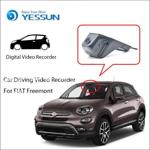 YESSUN Front Camera Dash Car DVR Digital Video Recorder For FIAT Freemont - HD 1080P Not Reverse Parking Camera
