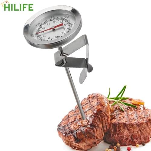 Probe Thermometer Stainless Steel Kitchen Tools 0~200℃ Milk Coffee Food Meat Gauge Cooking Temperature Meter