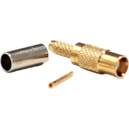 1pc New RF MCX Female Jack Coax Convertor Connector With Crimp For RG316,RG174,LMR100 Straight Adapter Goldplated Wholesale