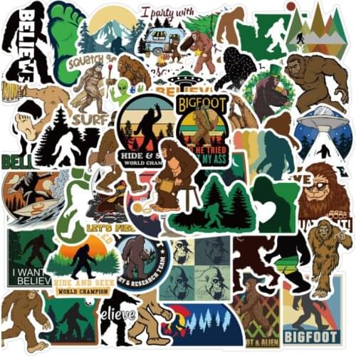 10/30/50Pcs Bigfoot savage Graffiti Waterproof Skateboard Travel Suitcase Phone Laptop Luggage Stickers DIY Kids Girl Toys