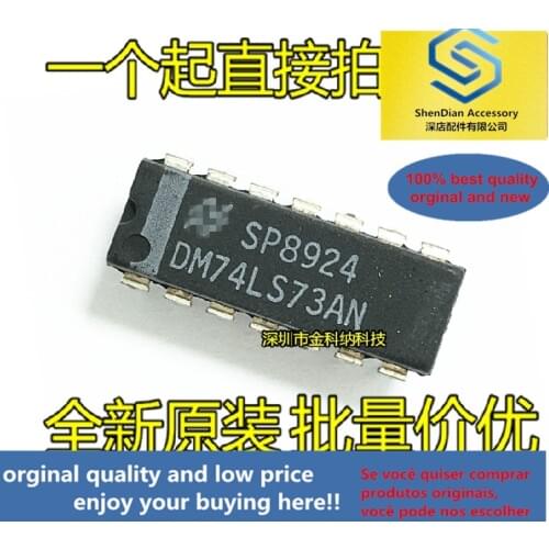 10pcs only orginal new DM74LS73AN DM74LS74AN straight plug DIP-14 spot