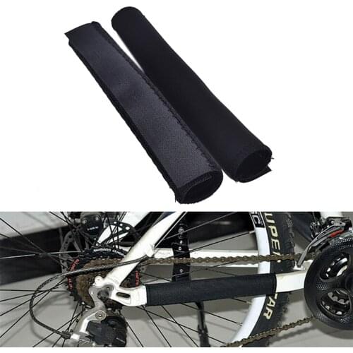 2Pcs Bike Bicycle Cycling Chain Stay Frame Protector Tube Wrap Cover Guard Bicycle Parts Black