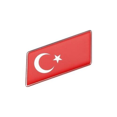 3D Republic of Turkey Flag Auto Fender Emblem Badge Motorcycle Fairing Decals Sticker Car Accessories