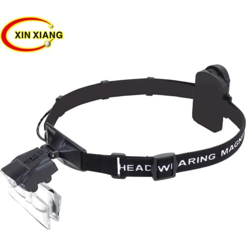 9892C Double LED Lighting Lamp Workshop Inspection Head Wearing Magnifier Repair tools Jewel Lupa Reading Magnifying glasses