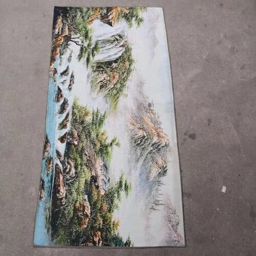 Antique collection embroidery brocade cloth painting silk painting landscape painting sitting room tea room study hotel decorati