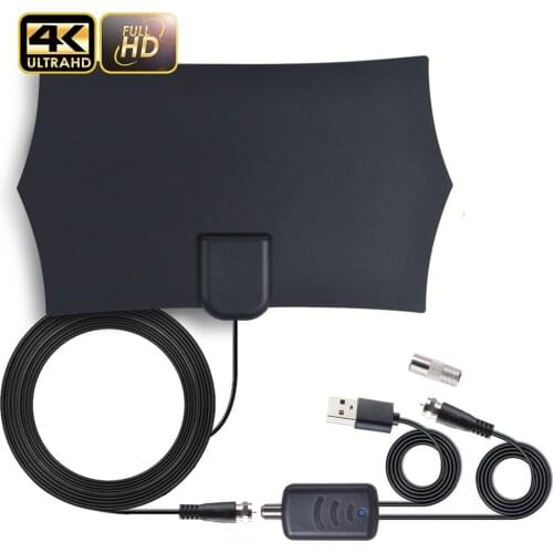 Full Hd Digitale Hdtv Antenne Tv Ontvanger Met Versterker Booster DVB-T2 Indoor 980 Miles Clear Satellietontvanger Schotel Anten