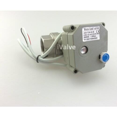 HSH-Flo DN15-32 DC7-35V 2 Way Full Bore Motorized Ball Valve NPT/BSP SS316,5 Wires Position Feedback Ball Valve CR5-02