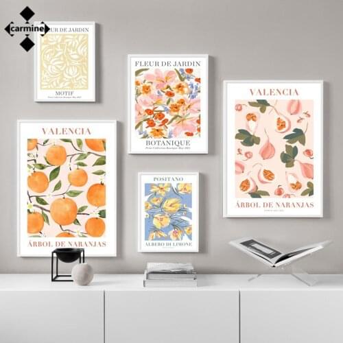 Valencia Orange Wall Art Painting Positano Lemon Posters and Prints Nordic Canvas Printing Painting Picture for Home Decoration
