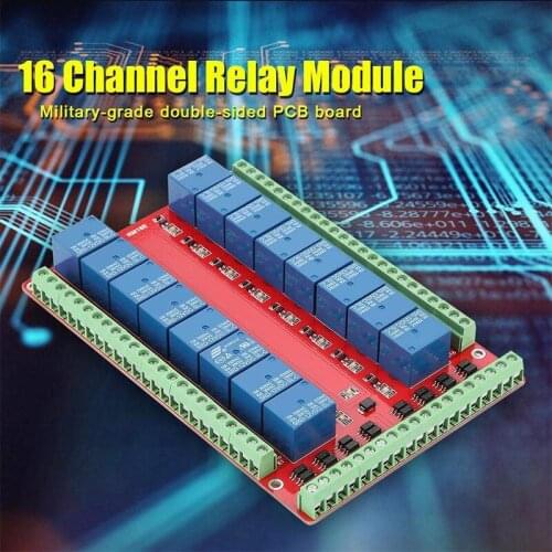 Isolated 16-way Relay Control Module Expanding Module High/Low-level Signal Release 5V 12V 24V Drop Shipping