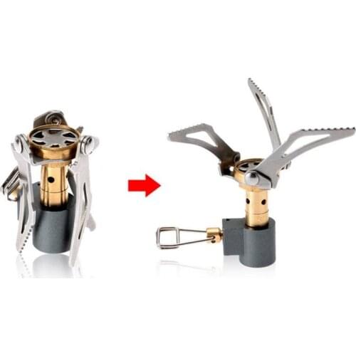 45g 3000W Pocket Picnic Cooking Gas Burner Portable Folding Mini Gas Stove Outdoor Camping Survival Furnace Stove