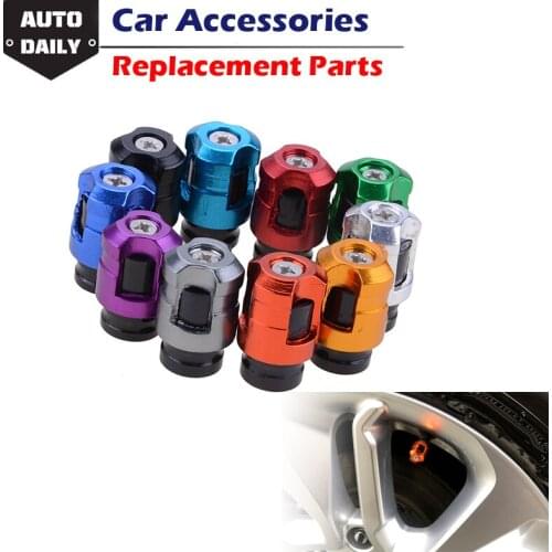 Tire Valve Stems Caps Stylish Car Wheel Tire Valve Cover Aluminum Universal Decorative Car Accessories 4 Piece