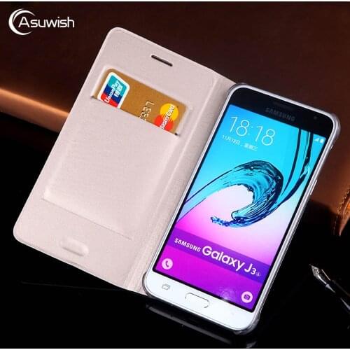 Flip Cover Wallet Leather Phone Case For Samsung Galaxy J3 2016 2015 GalaxyJ3 J 3 SM J320 J320F J320H J320FN SM-J320F SM-J320FN