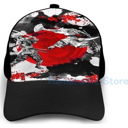 Fashion Samurai Fighting Basketball Cap men women Graphic print black Unisex adult hat