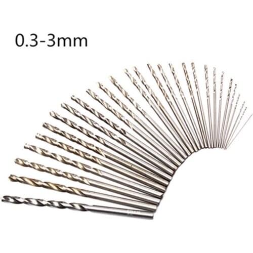 10pcs tool shop high speed steel MINI drill bit set small fully polished straight shank twist drill wood and metal drilling