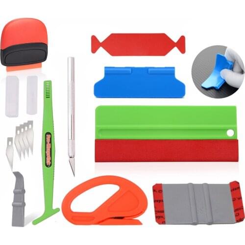 EHDIS Car Film Magnet Squeegee Tool Set Wrap Sticker Soft Razor Scraper Remover Auto Window Tint Vinyl Cutter Cleaning Tool Kit