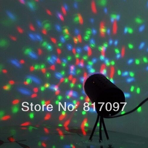 New RGB 3W Crystal Magic Ball LED Stage Lighting For Party Disco DJ Bar Bulb Lighting Show with gift box free shipping