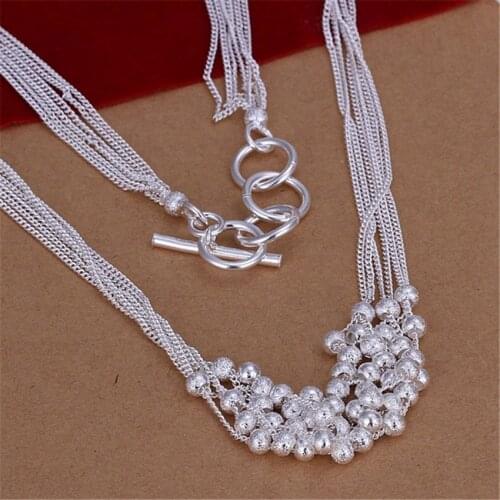 Charm women chain , silver color Necklace Fashion charm women classic silver color Jewelry free shipping N001