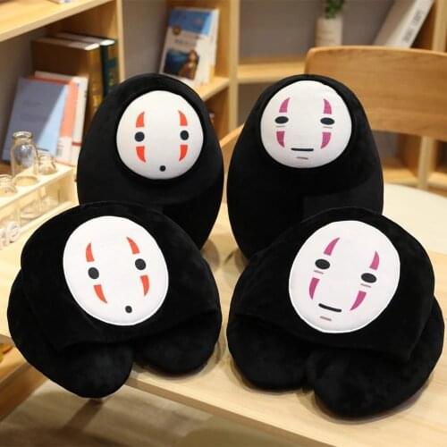 1pc Creative Funny Spirited Away Movie Faceless Man No Face Plush Toy Ghost Kaonashi Stuffed U Shape Pillow Gifts for Children
