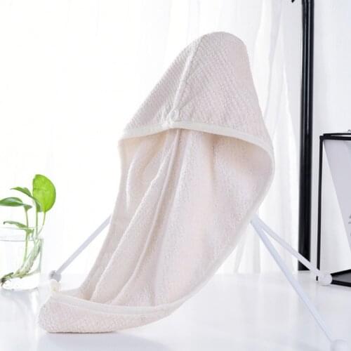 Coral Fleece Hair Drying Towel Super Absorbent Twist Wrap Shower Cap Turban Hat For Curly Long & Thick Hair