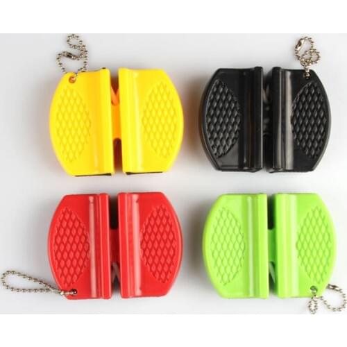 Portable Mini Kitchen Knife Sharpener Butterfly Type Whetstone Two-stage Camping Pocket Knife Sharpener Knives Stone