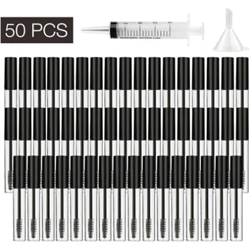 3ml Black Empty Mascara Tube With Eyelash Bottles Cosmetic Container Bottle Eyelash Refillable Mascara Makeup Container