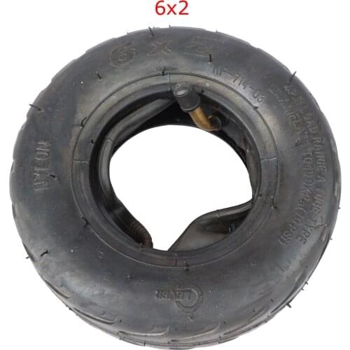 6x2 Tire Pneu Tires 6 Inch Inner Tube Set 6x2 Wheels Fit for Electric Scooter Wheel Chair Truck Trolley Cart Air Wheel